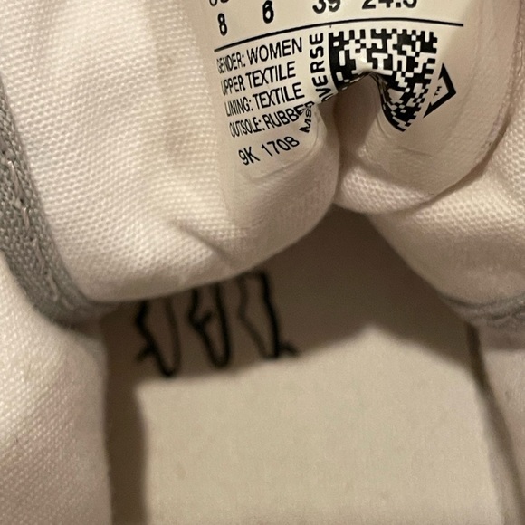 Converse Silver Sequin High-Top Sneakers - Picture 8 of 9